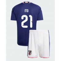 Billiga Japan Hiroki Ito #21 Barnkläder Hemma fotbollskläder till baby VM 2026 Kortärmad (+ Korta byxor)